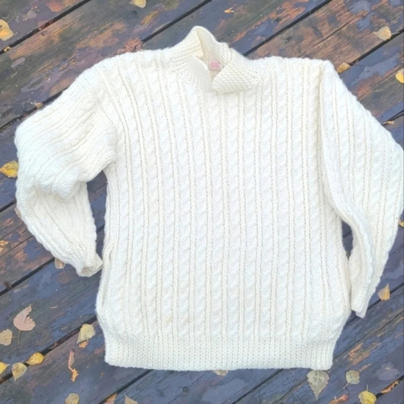 Hand Knit  Cable Knit Sweater - Picture 2 of 10